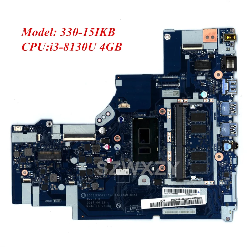 Lenovo Ideapad Ʈ , i3-8130U CPU, 4G RAM, NM-B451, 5B20R19917, 330-15IKB, 330-17IKB 